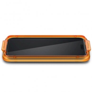 Apsauginis stiklas Spigen ALM GLASS FC 2-PACK IPHONE 15 PRO Juodas 2 Apsauginis stiklas Spigen ALM GLASS FC 2-PACK IPHONE 15 PRO Juodas 2