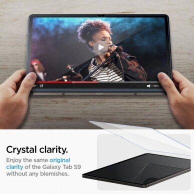 Apsauginis stiklas Spigen GLAS.TR "EZ FIT" GALAXY TAB S9 11.0 X710 / X716B CLEAR 9 Apsauginis stiklas Spigen GLAS.TR "EZ FIT" GALAXY TAB S9 11.0 X710 / X716B CLEAR 9