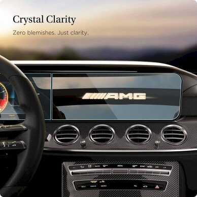 Apsauginis stiklas Spigen GLAS.TR EZ FIT  SET Mercedes E-CLASS 2020 / 2021 2