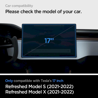 Apsauginis stiklas Spigen GLAS.TR EZ FIT TESLA MODEL X 2022 / MODEL S 2021 – juodas 14