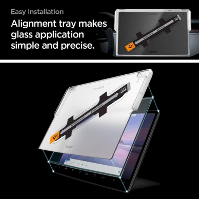 Apsauginis stiklas Spigen GLAS.TR EZ FIT TESLA MODEL X 2022 / MODEL S 2021 – juodas 9