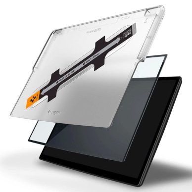 Apsauginis stiklas Spigen GLAS.TR EZ FIT TESLA MODEL X 2022 / MODEL S 2021 – juodas 8 Apsauginis stiklas Spigen GLAS.TR EZ FIT TESLA MODEL X 2022 / MODEL S 2021 – juodas 8