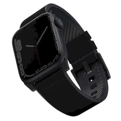 Apyrankė UNIQ pasek Straden Apple Watch Series 4/5/6/7/8/9/SE/SE2/Ultra 42/44/45mm. Leather Hybrid Strap Juodas Apyrankė UNIQ pasek Straden Apple Watch Series 4/5/6/7/8/9/SE/SE2/Ultra 42/44/45mm. Leather Hybrid Strap Juodas