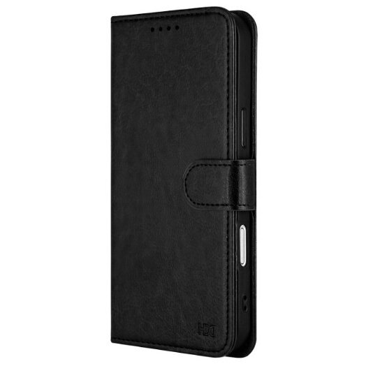 Apple iPhone 12/12 Pro atverčiamas dėklas HDD Clasp Wallet Prestige juodas