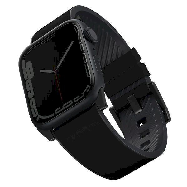 Apyrankė UNIQ pasek Straden Apple Watch Series 4/5/6/7/8/9/SE/SE2/Ultra 42/44/45mm. Leather Hybrid Strap Juodas Apyrankė UNIQ pasek Straden Apple Watch Series 4/5/6/7/8/9/SE/SE2/Ultra 42/44/45mm. Leather Hybrid Strap Juodas