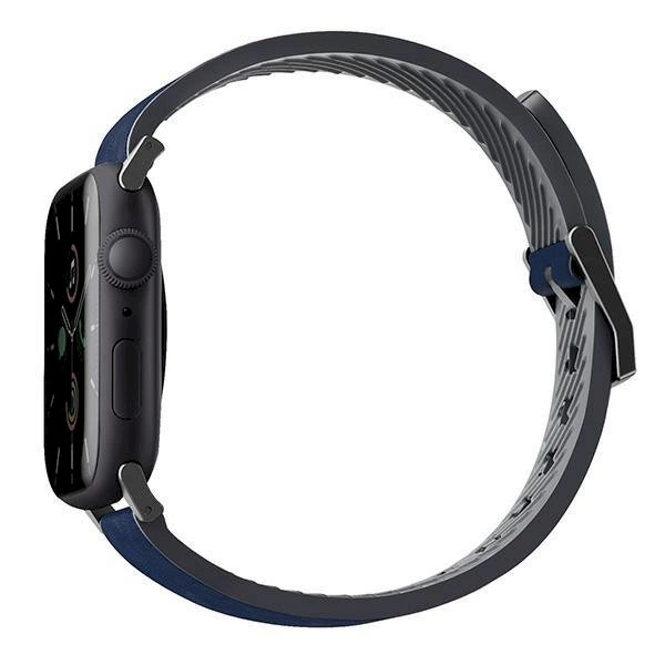 Apyrankė UNIQ pasek Straden Apple Watch Series 4/5/6/7/8/9/SE/SE2/Ultra 42/44/45mm. Leather Hybrid Strap /Mėlynas 1 Apyrankė UNIQ pasek Straden Apple Watch Series 4/5/6/7/8/9/SE/SE2/Ultra 42/44/45mm. Leather Hybrid Strap /Mėlynas 1