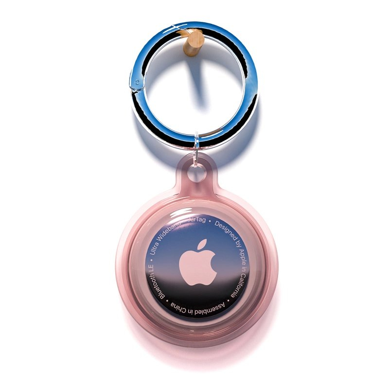 Apple AirTag atsparus vandeniui dėklas - rožinis 1 Apple AirTag atsparus vandeniui dėklas - rožinis 1