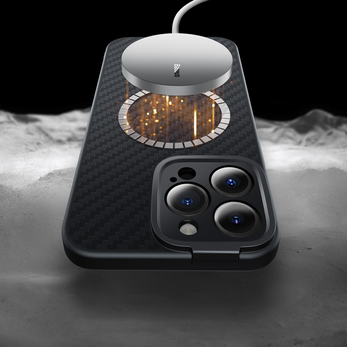 Dėklas MagSafe Baseus Synthetic Fiber iPhone 14 Pro - Juodas 14 Dėklas MagSafe Baseus Synthetic Fiber iPhone 14 Pro - Juodas 14