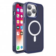 Dėklas MagSafe Color Matte iPhone 14 Plus - Mėlynas