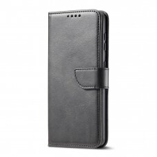 Atverčiamas dėklas eko odos Wallet Samsung S921 S24 juodas