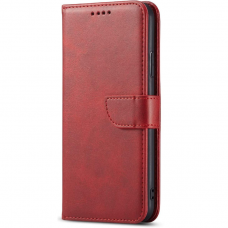 Atverčiamas dėklas eko odos Wallet Samsung S921 S24 raudonas