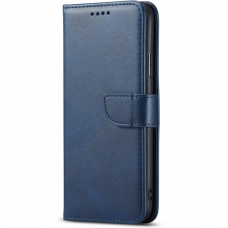 Atverčiamas dėklas eko odos Wallet Samsung S928 S24 Ultra mėlynas