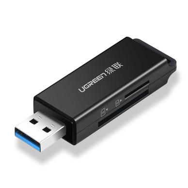 Ugreen CM104 USB-A 3.0 į TF/SD (40752) Atminties kortelių skaitytuvas – juodas