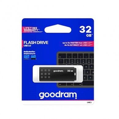Atmintinė Goodram UME3 32GB USB 3.0 Atmintinė Goodram UME3 32GB USB 3.0