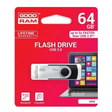 Atmintinė Goodram UTS3 64GB USB 3.0 Atmintinė Goodram UTS3 64GB USB 3.0
