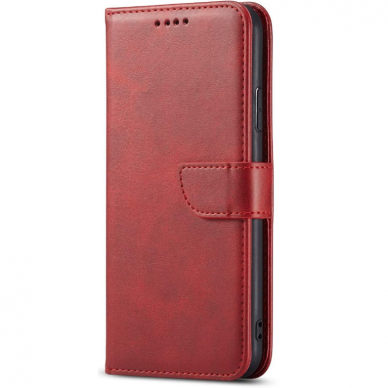 Atverčiamas dėklas eko odos Wallet Samsung A515 A51 raudonas