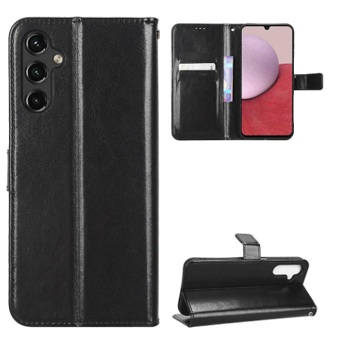 Atverčiamas dėklas eko odos Wallet Samsung S711 S23 FE juodas 1 Atverčiamas dėklas eko odos Wallet Samsung S711 S23 FE juodas 1