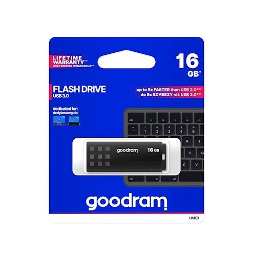 Atmintinė Goodram UME3 16GB USB 3.0 Atmintinė Goodram UME3 16GB USB 3.0