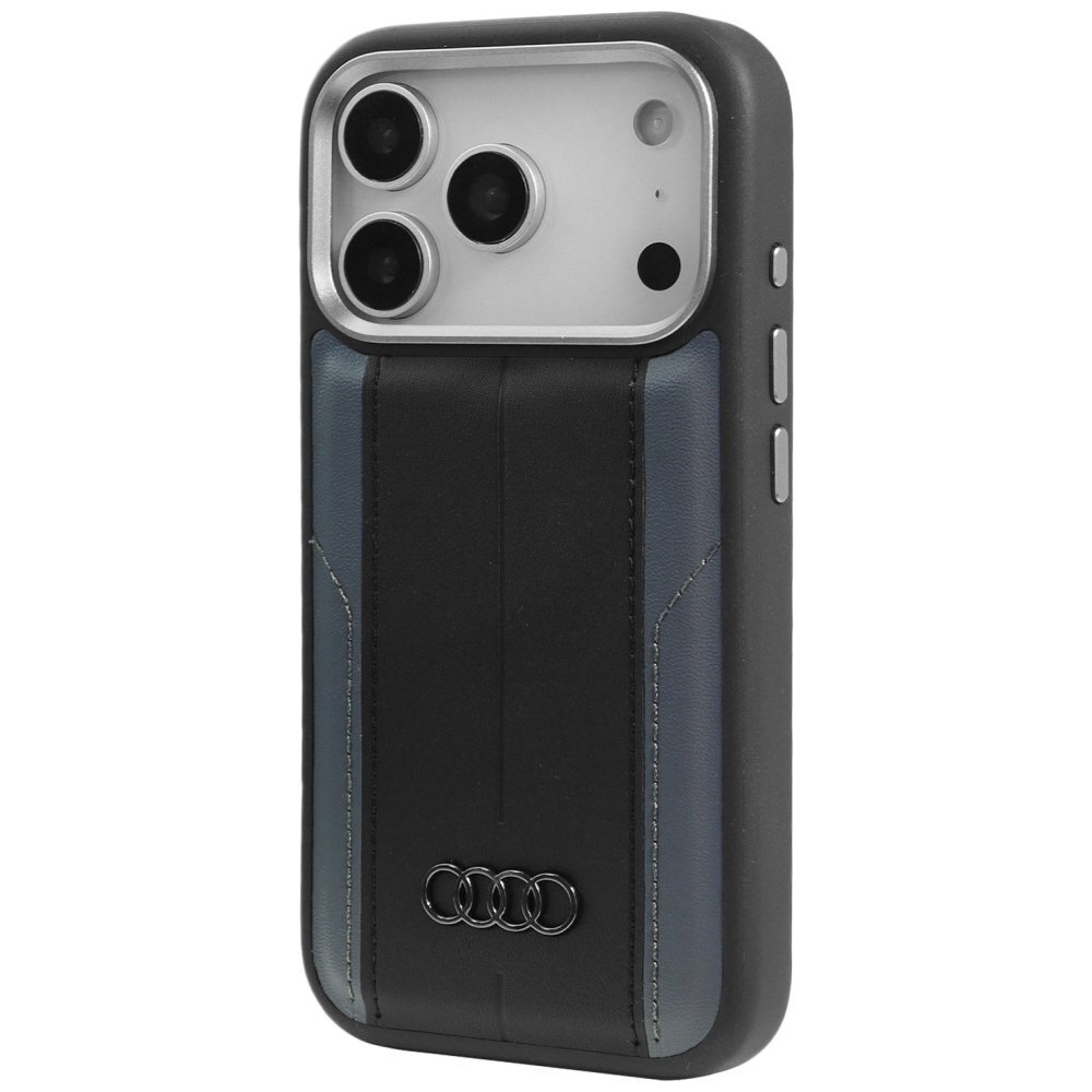 iPhone 17 Pro dėklas Audi A6 Synthetic Leather, MagSafe – juodas 2 iPhone 17 Pro dėklas Audi A6 Synthetic Leather, MagSafe – juodas 2
