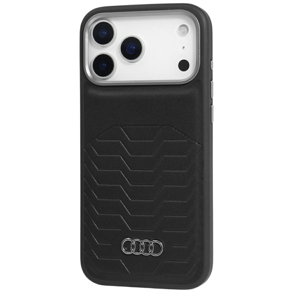iPhone 17 Pro dėklas Audi GT Synthetic Leather, MagSafe – juodas 2 iPhone 17 Pro dėklas Audi GT Synthetic Leather, MagSafe – juodas 2