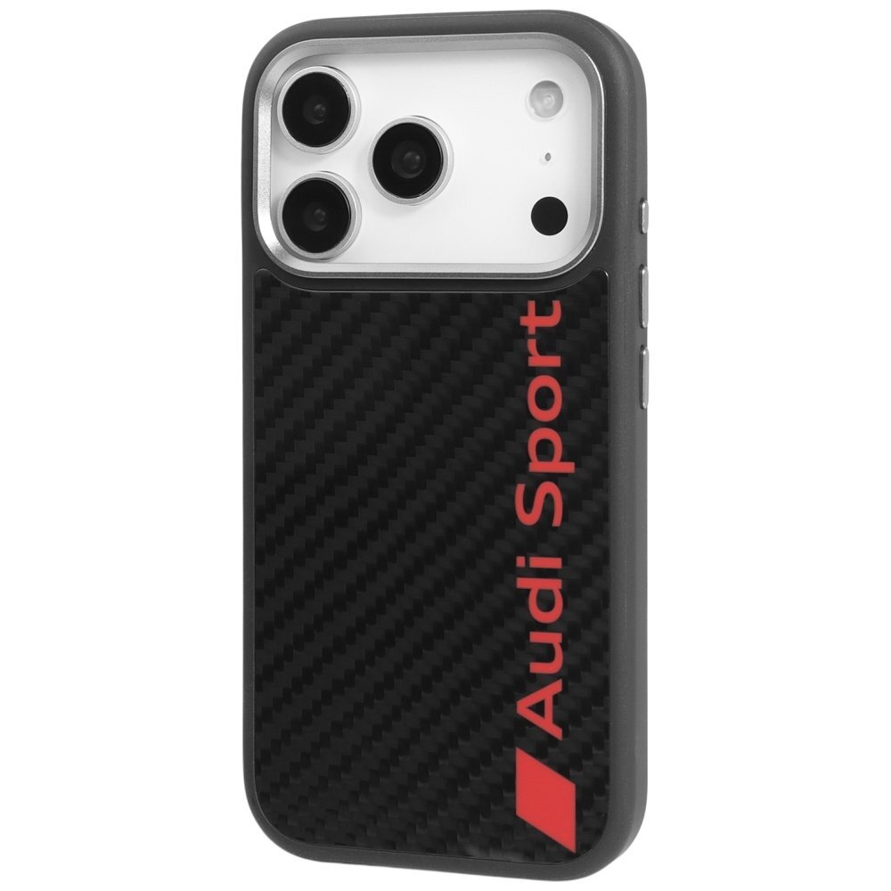 iPhone 17 Pro dėklas Audi R8 Carbon Fiber, MagSafe – juodas 1 iPhone 17 Pro dėklas Audi R8 Carbon Fiber, MagSafe – juodas 1