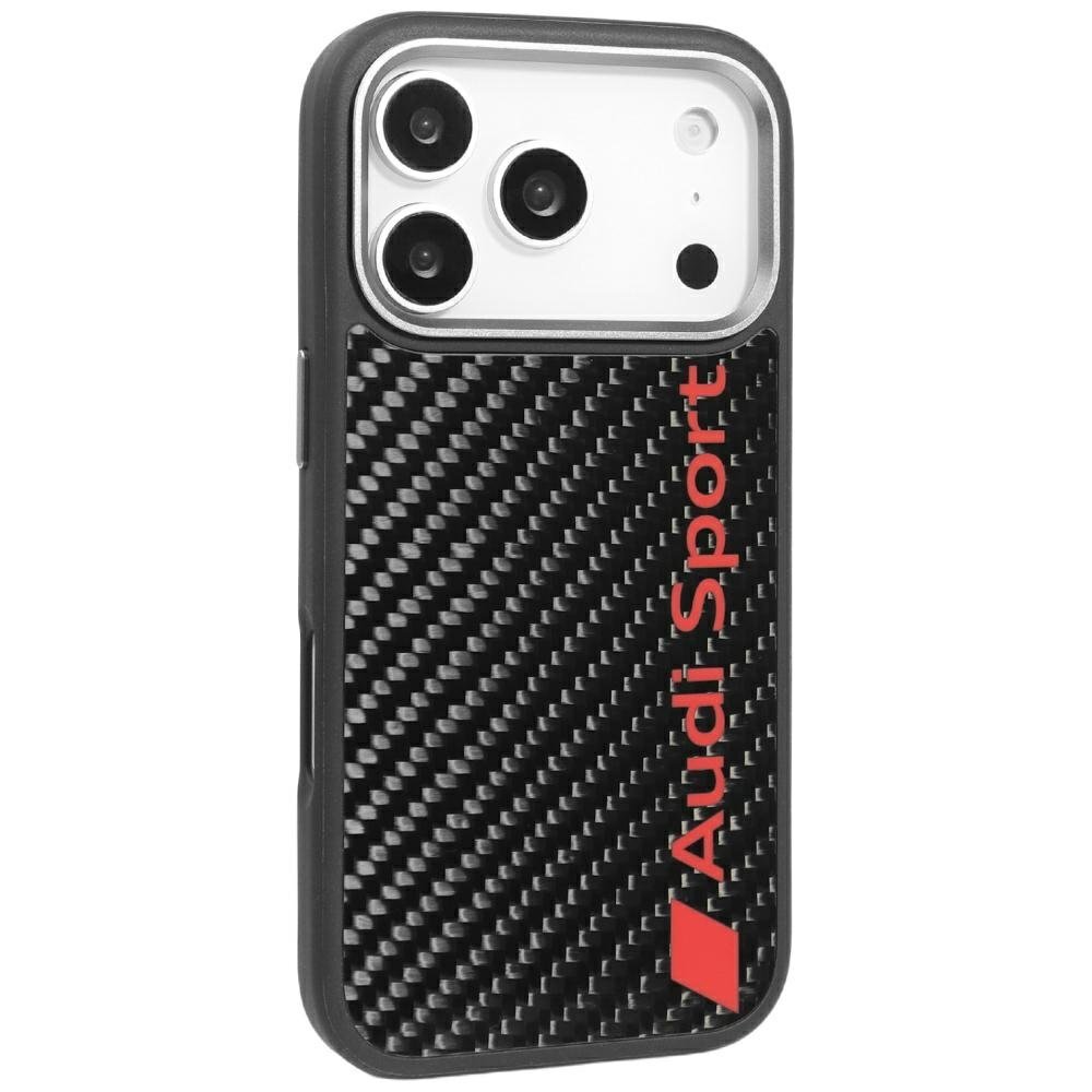 iPhone 17 Pro dėklas Audi R8 Carbon Fiber, MagSafe – juodas 2 iPhone 17 Pro dėklas Audi R8 Carbon Fiber, MagSafe – juodas 2