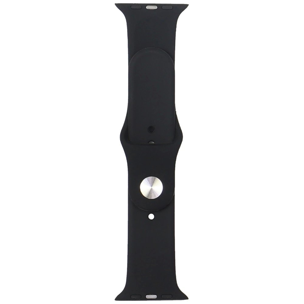 Apple Watch 44 / 45 / 46 / 49 mm Audi Sport Red Logo silikoninis dirželis – juodas 1