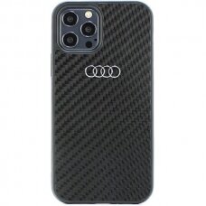 Dėklas Audi Carbon Fiber iPhone 12/12 Pro Juodas AU-TPUPCIP12P-R8/D2-BK