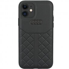 Dėklas Audi Genuine Leather iPhone 12/12 Pro Juodas AU-TPUPCIP12P-Q8/D1-BK