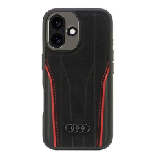 Audi Genuine Odinis MagSafe iPhone 16 6.1&quot; Juodas-Raudonas hardcase AU-TPUPCMIP16-R8/D3-RD