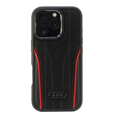 Audi Genuine Odinis MagSafe iPhone 16 Pro 6.3&quot; Juodas-Raudonas hardcase AU-TPUPCMIP16P-R8/D3-RD