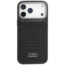 iPhone 17 Pro Max dėklas Audi GT Synthetic Leather, MagSafe – juodas