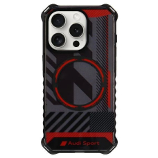 Audi IML Sport MagSafe Dėklas iPhone 15 Pro Max 6.7&quot; Juodas/Juodas hardcase AU-IMLMIP15PM-RSQ/D2-BK