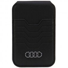 Audi Leather Wallet Card MagSafe magneticstand - Juodas