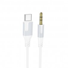Audio kabelis Borofone BL19 USB-C to 3,5mm baltas