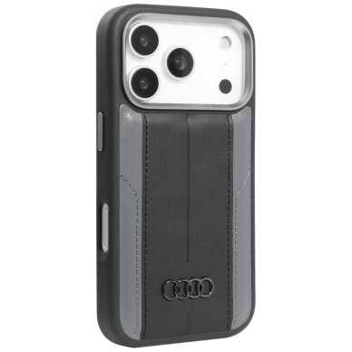 iPhone 17 Pro dėklas Audi A6 Synthetic Leather, MagSafe – juodas 1 iPhone 17 Pro dėklas Audi A6 Synthetic Leather, MagSafe – juodas 1