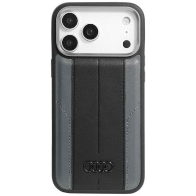 iPhone 17 Pro Max dėklas Audi A6 Synthetic Leather, MagSafe – juodas iPhone 17 Pro Max dėklas Audi A6 Synthetic Leather, MagSafe – juodas