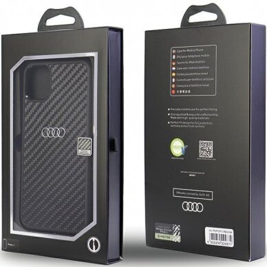 Dėklas Audi Carbon Fiber iPhone 11 / Xr Juodas AU-TPUPCIP11-R8/D2-BK 3 Dėklas Audi Carbon Fiber iPhone 11 / Xr Juodas AU-TPUPCIP11-R8/D2-BK 3