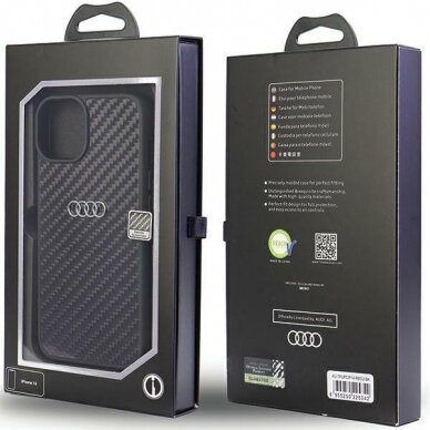 Dėklas Audi Carbon Fiber iPhone 14 Juodas AU-TPUPPCIP14-R8/D2-BK 2 Dėklas Audi Carbon Fiber iPhone 14 Juodas AU-TPUPPCIP14-R8/D2-BK 2