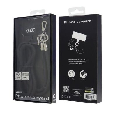 Universali virvelė Audi Crossbody 120 cm × 6 mm – juoda 2
