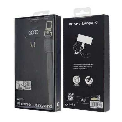 Odinė virvelė Audi Crossbody 28 cm × 10 mm – pilka 2 Odinė virvelė Audi Crossbody 28 cm × 10 mm – pilka 2