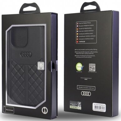 Dėklas Audi Genuine Leather iPhone 13 Pro Max Juodas AU-TPUPPCIP13PM-Q8/D1-BK 4 Dėklas Audi Genuine Leather iPhone 13 Pro Max Juodas AU-TPUPPCIP13PM-Q8/D1-BK 4