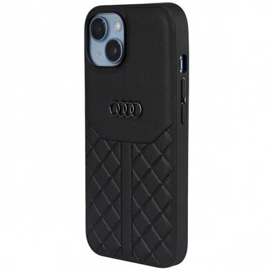 Dėklas Audi Genuine Leather iPhone 14 Juodas AU-TPUPPCIP14-Q8/D1-BK 2 Dėklas Audi Genuine Leather iPhone 14 Juodas AU-TPUPPCIP14-Q8/D1-BK 2