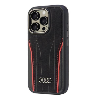 Audi Genuine Odinis MagSafe iPhone 16 Pro 6.3&quot; Juodas-Raudonas hardcase AU-TPUPCMIP16P-R8/D3-RD 2