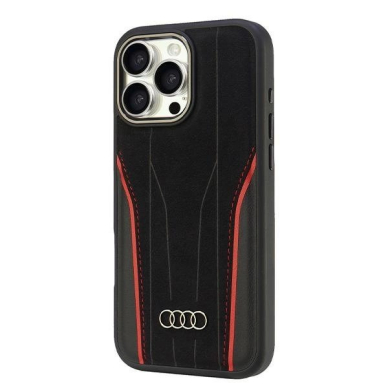 Audi Genuine Odinis MagSafe iPhone 16 Pro Max 6.9&quot; Juodas-Raudonas hardcase AU-TPUPCMIP16PM-R8/D3-RD 2