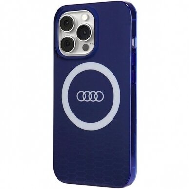 Originalus Audi dėklas IML Big Logo MagSafeiPhone 13 Pro / 13 - mėlynas 1 Originalus Audi dėklas IML Big Logo MagSafeiPhone 13 Pro / 13 - mėlynas 1