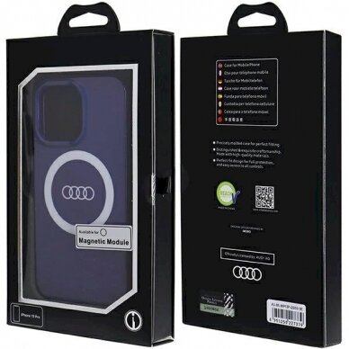 Originalus Audi dėklas IML Big Logo MagSafeiPhone 13 Pro / 13 - mėlynas 3 Originalus Audi dėklas IML Big Logo MagSafeiPhone 13 Pro / 13 - mėlynas 3