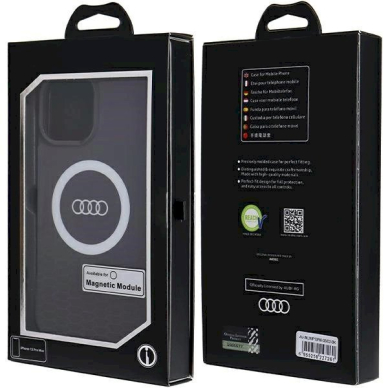 Originalus Audi dėklas IML Big Logo MagSafeiPhone 13 Pro Max - Juodas 6 Originalus Audi dėklas IML Big Logo MagSafeiPhone 13 Pro Max - Juodas 6