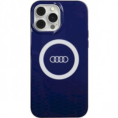 Originalus Audi dėklas IML Big Logo MagSafeiPhone 13 Pro Max - mėlynas Originalus Audi dėklas IML Big Logo MagSafeiPhone 13 Pro Max - mėlynas