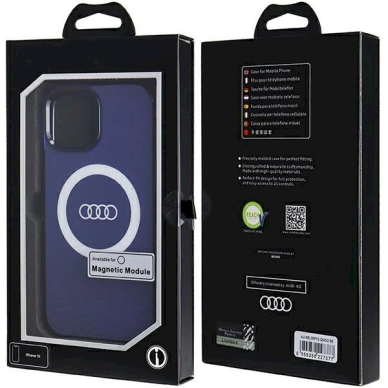 Originalus Audi dėklas IML Big Logo MagSafeiPhone 15 / 14 / 13 - mėlynas 6 Originalus Audi dėklas IML Big Logo MagSafeiPhone 15 / 14 / 13 - mėlynas 6